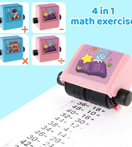 Digital Teaching Stamp Maths Learning Stamp Early Educational 1-100 Stamp Roller Multiplication Additions Subtraction Division