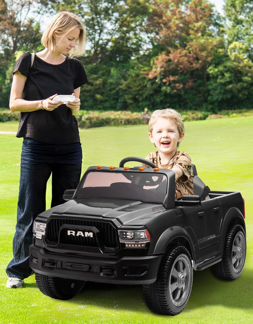 Load image into Gallery viewer, Dodge RAM Ride on Car, 12V Powered Ride on Toy with Remote Control, Rear Wheel Suspension, 5 Point Safety Belt, MP3 Player, Bluetooth, LED Lights, Electric Vehicles for 3-8 Years Boys Girls, Red
