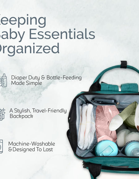 Diaper Bag Backpack – Multi-Function Baby Bag, Maternity Nappy Bags for Travel, Large Capacity, Waterproof, Durable & Stylish for Woman and Men, Gray