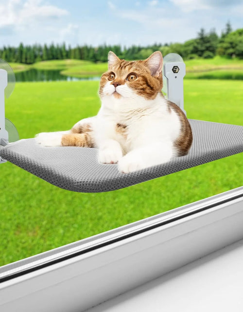 Load image into Gallery viewer, Cat Window Perch,  Kitten Hammock &amp; Shelf for Wall ,Foldable Pet Beds for Indoor Cat, Gray
