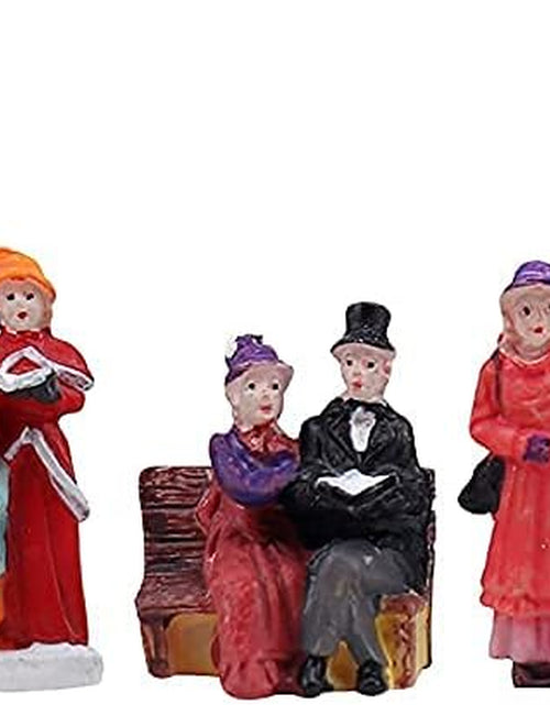 Load image into Gallery viewer, Christmas Village Set - Complete Decoration Includes Figurines and Houses - Perfect Addition to Your Christmas Indoor Decorations &amp; Snow Village Displays - Made of Resin (12 Piece Snow Village Set)
