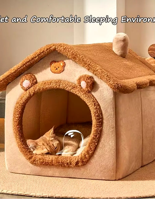 Load image into Gallery viewer, Foldable Pet House Removable Dog Bed Washable Cat House Puppy Kennel Dog Bed Sofa House for Extra Small Dog and Small and Medium
