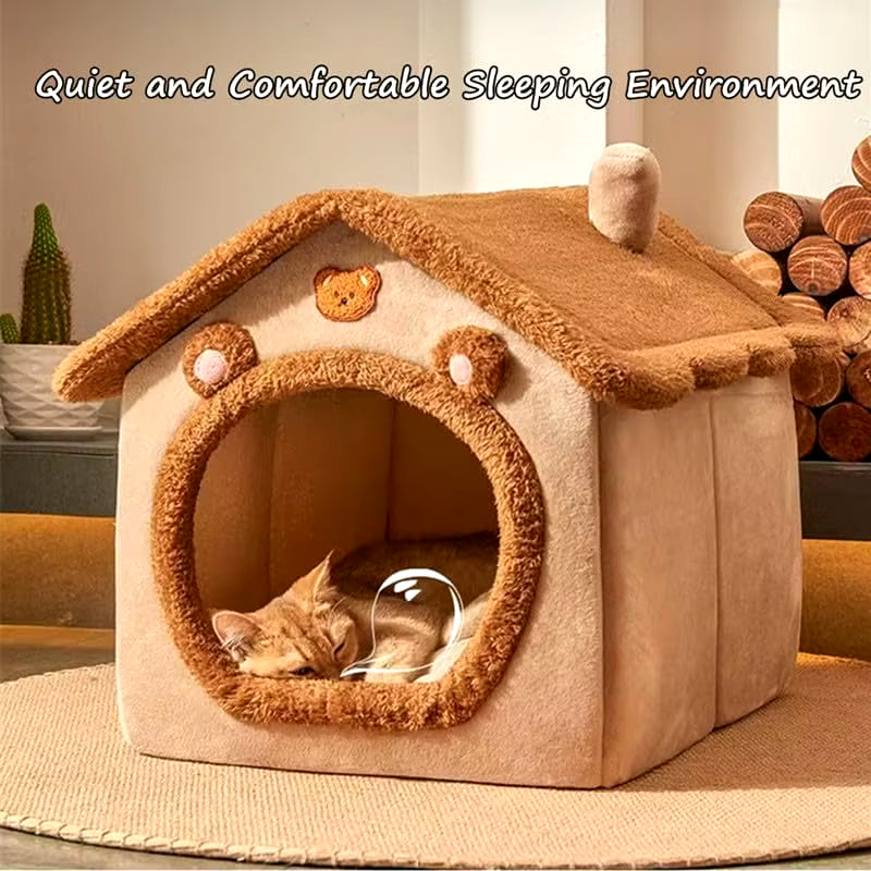 Foldable Pet House Removable Dog Bed Washable Cat House Puppy Kennel Dog Bed Sofa House for Extra Small Dog and Small and Medium