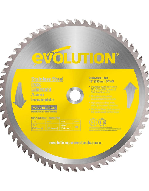 Load image into Gallery viewer, Power Tools 14BLADESS Stainless Steel Cutting Saw Blade, 14-Inch X 90-Tooth , Yellow
