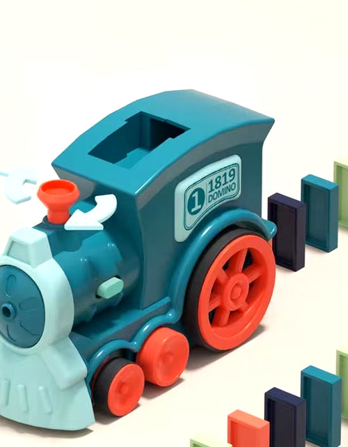 Load image into Gallery viewer, Domino Children&#39;S Puzzle Building Blocks Automatically Put Small Train Chain Reaction Mechanism
