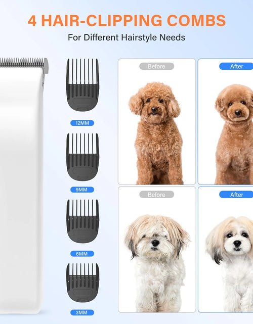 Load image into Gallery viewer, Dog Grooming Vacuum Kit: 5-In-1 Pet Hair Clippers with Vacuum Suction 99.9%, Dog Hair Brush Comb Tools for Shedding W/ 1.4L Extra Large Dust Cup, Ultra Quiet for Cats &amp; Dogs and Home Cleaning
