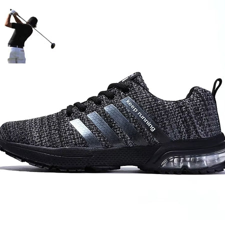 Men Air Cushion Golfing Shoes Breathable All Seasons Outdoor Golfing Exercise Sneakers Large Size 39-46 Male Leisure Golf Shoes