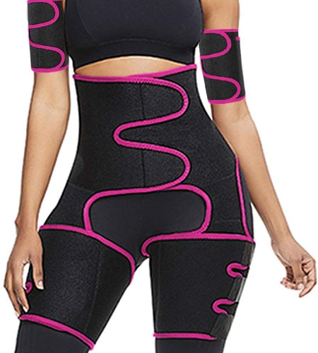 4 in 1 High Waist Arm and Thigh Wast Trainer for Women, Sweat Band Waist Trimmer plus Size