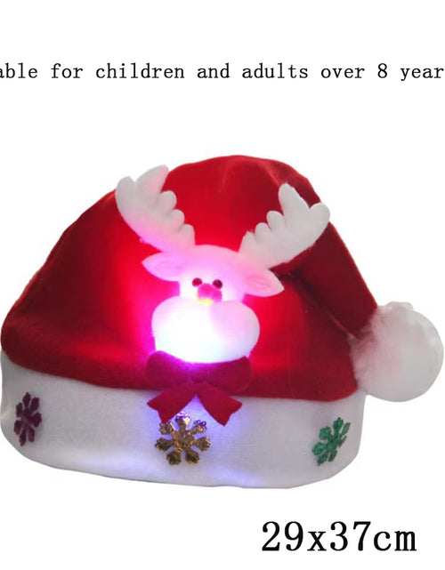 Load image into Gallery viewer, New Style! LED Christmas Hat Beanie Light up Illuminate Warm Hat 48 Patterns New Year Snowman Sweater Hat Christmas Decorations
