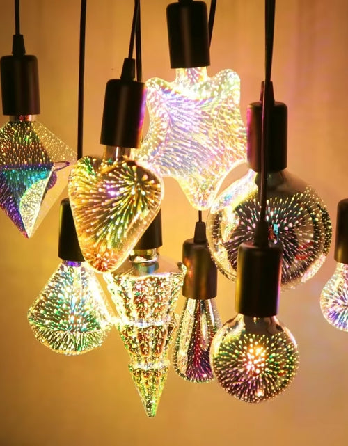 Load image into Gallery viewer, 3D Decoration LED Bulb E27 6W 85-265V Vintage Edison Light Bulb Star Fireworks Lamp Holiday Night Light Novelty Christmas Tree

