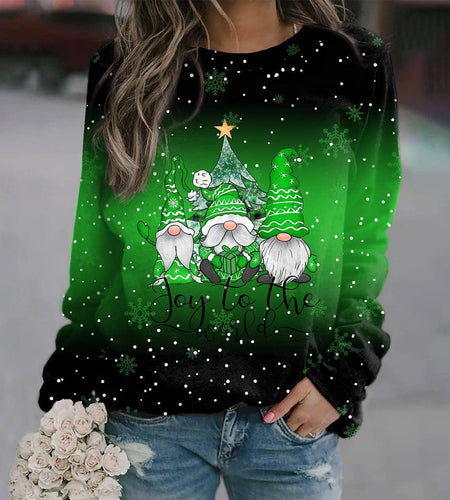 Women's Christmas Theme Printed Loose Sweatshirt