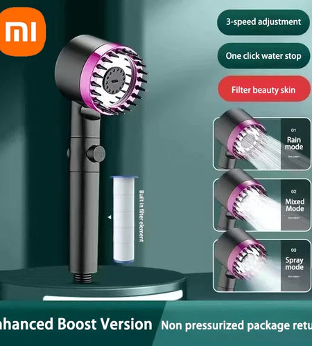 XIAOMI 3 Modes Shower Head High Pressure Showerhead Portable Filter Rainfall Faucet Tap Bathroom Bath Home Innovative Accessory