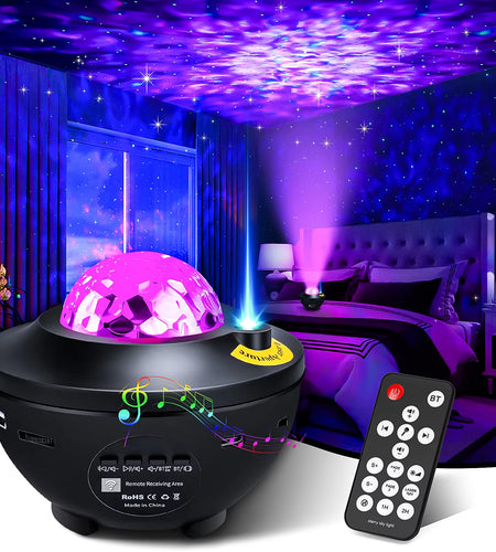 Starry Projector Galaxy Night Light Child Bluetooth USB Music Player Star Nightlight Romantic Ocean Projector Night Lamp Gifts